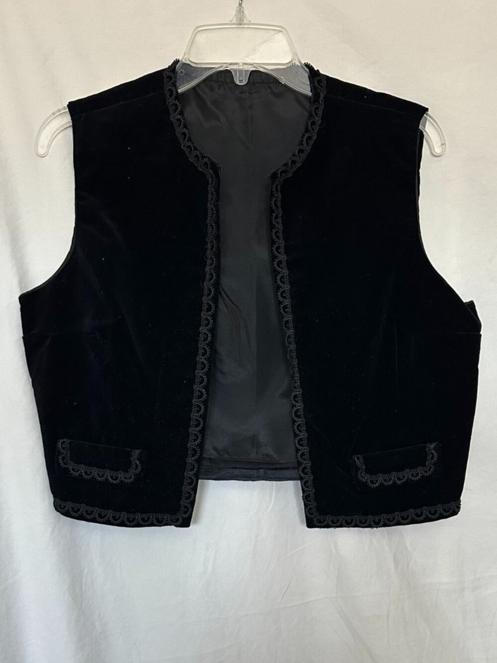 Black Velvet Vest, size: M